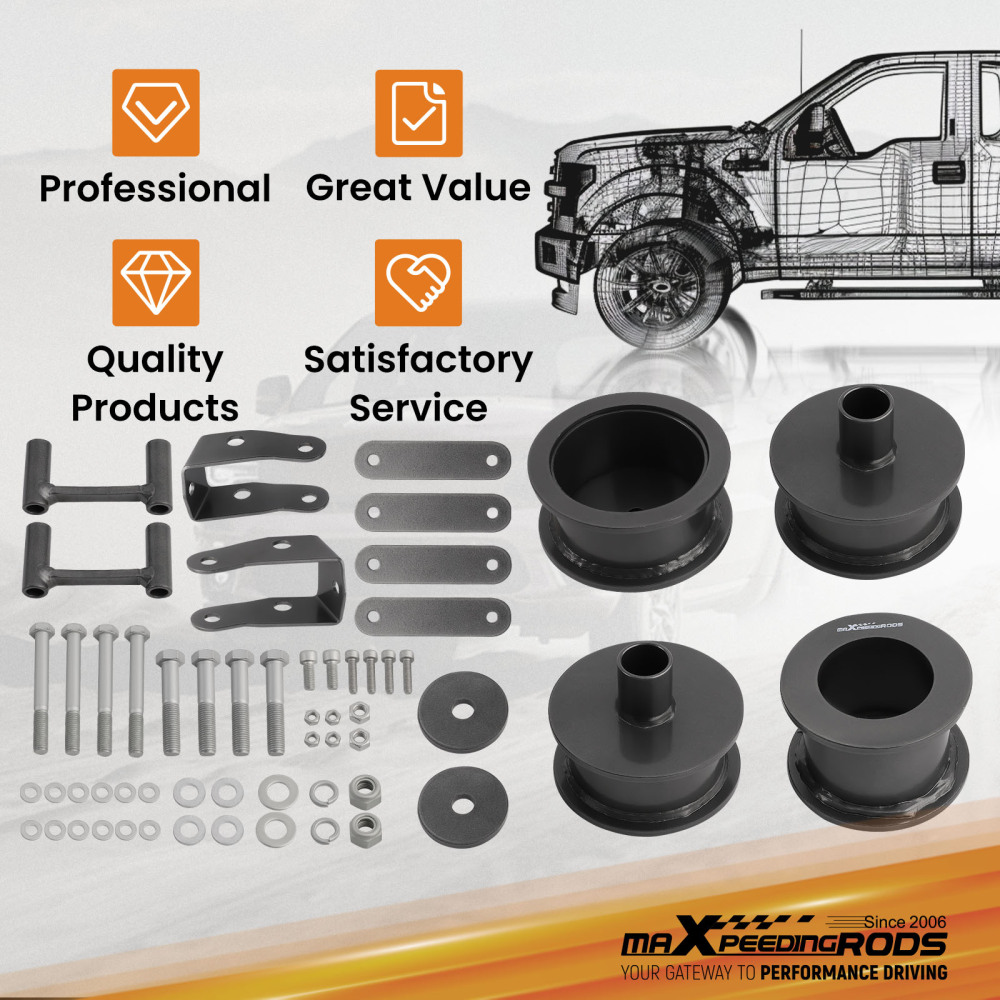 Arrière Avant 3'' Kit de Levage nivellement compatible pour Jeep Wrangler JK 2009-2015 Neu