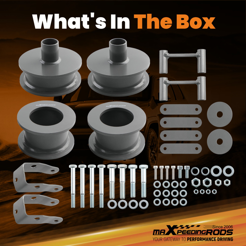 2.5 Front 2 Rear Leveling Lift Kit Set Extender compatible for Jeep Wrangler JK 2007-2018