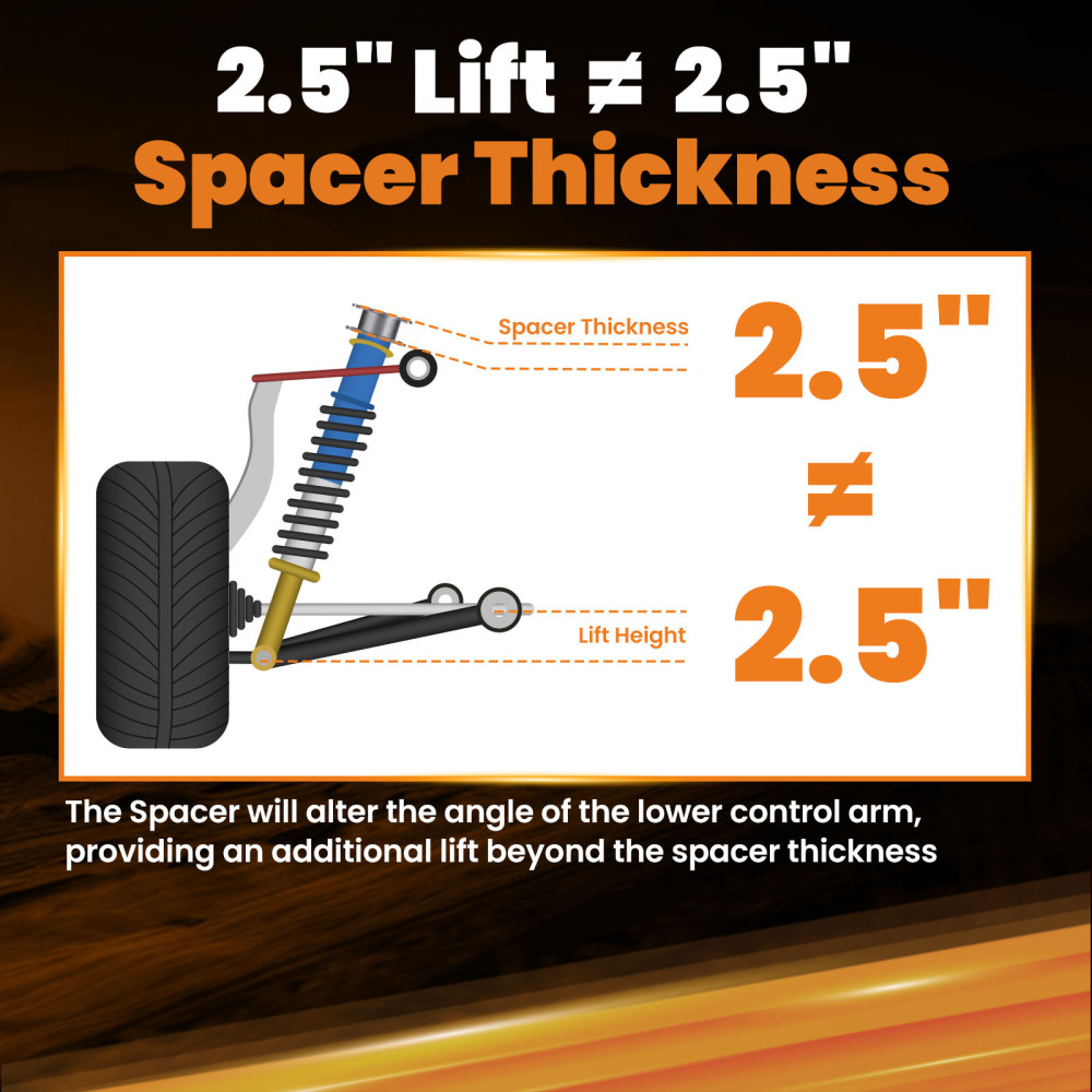 Kit de levage avantarrière 2,5 compatible pour Jeep Grand Cherokee 2011-2018 3.0L 3.6L