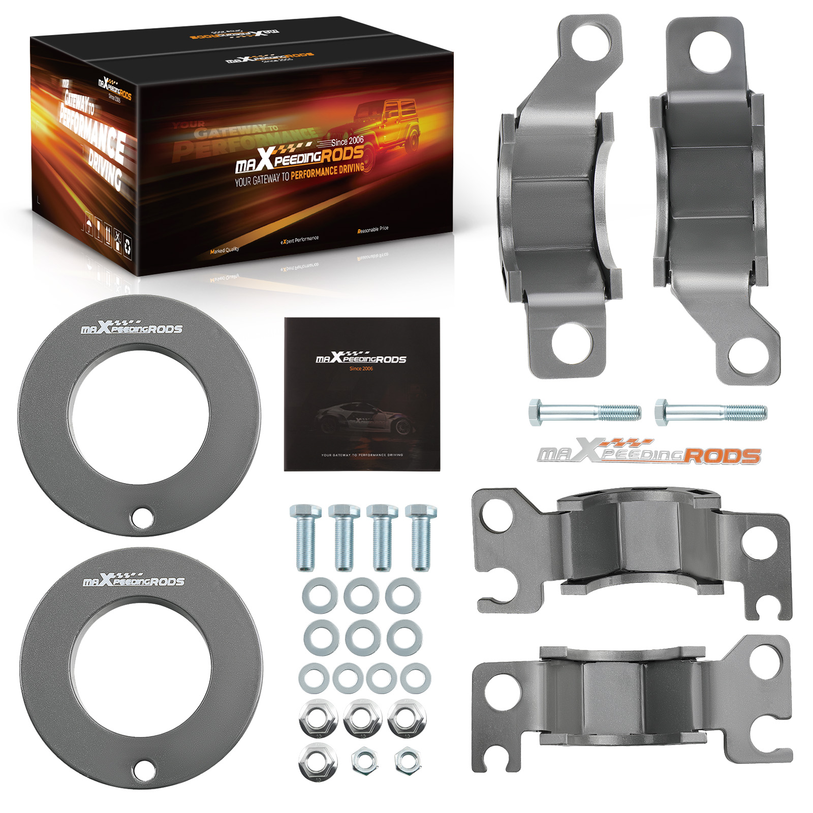 Kit De Levage Avant Arrière 2 " Compatible pour Jeep Cherokee Kl 2014- 2019 Strut Spacer