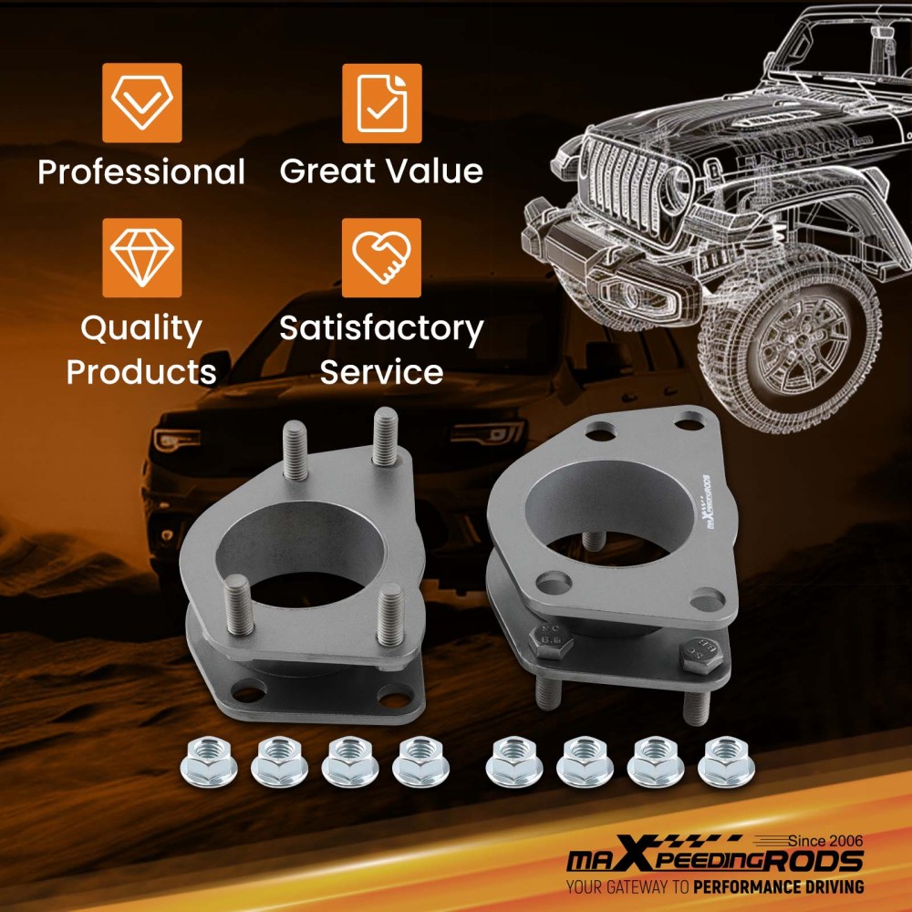 2x Leveling Lift Kit Front 2 compatible for Jeep Liberty KJ KK 2002-2012 2003 2004 2005