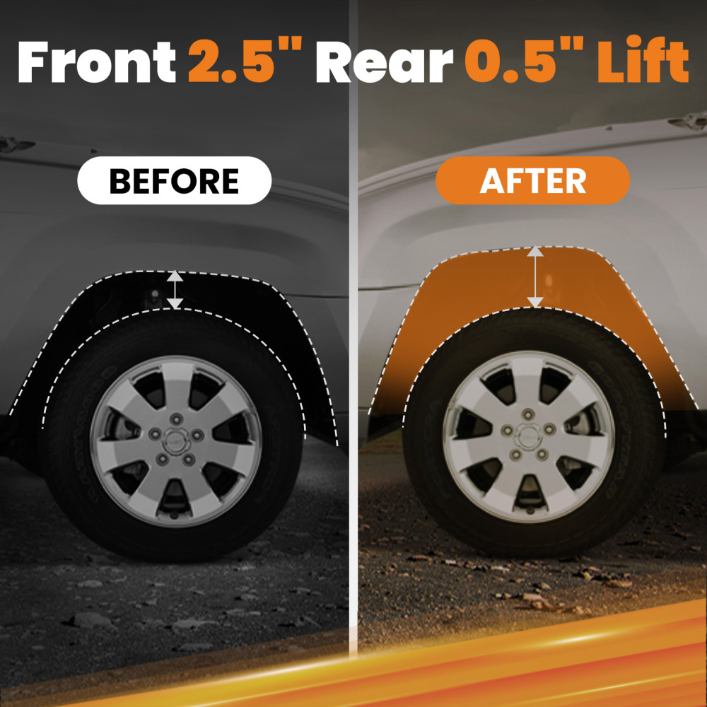 Suspension Lift Kit 2.5 Front 0.5 Rear compatible for Jeep Grand Cherokee WK2 2011-2019