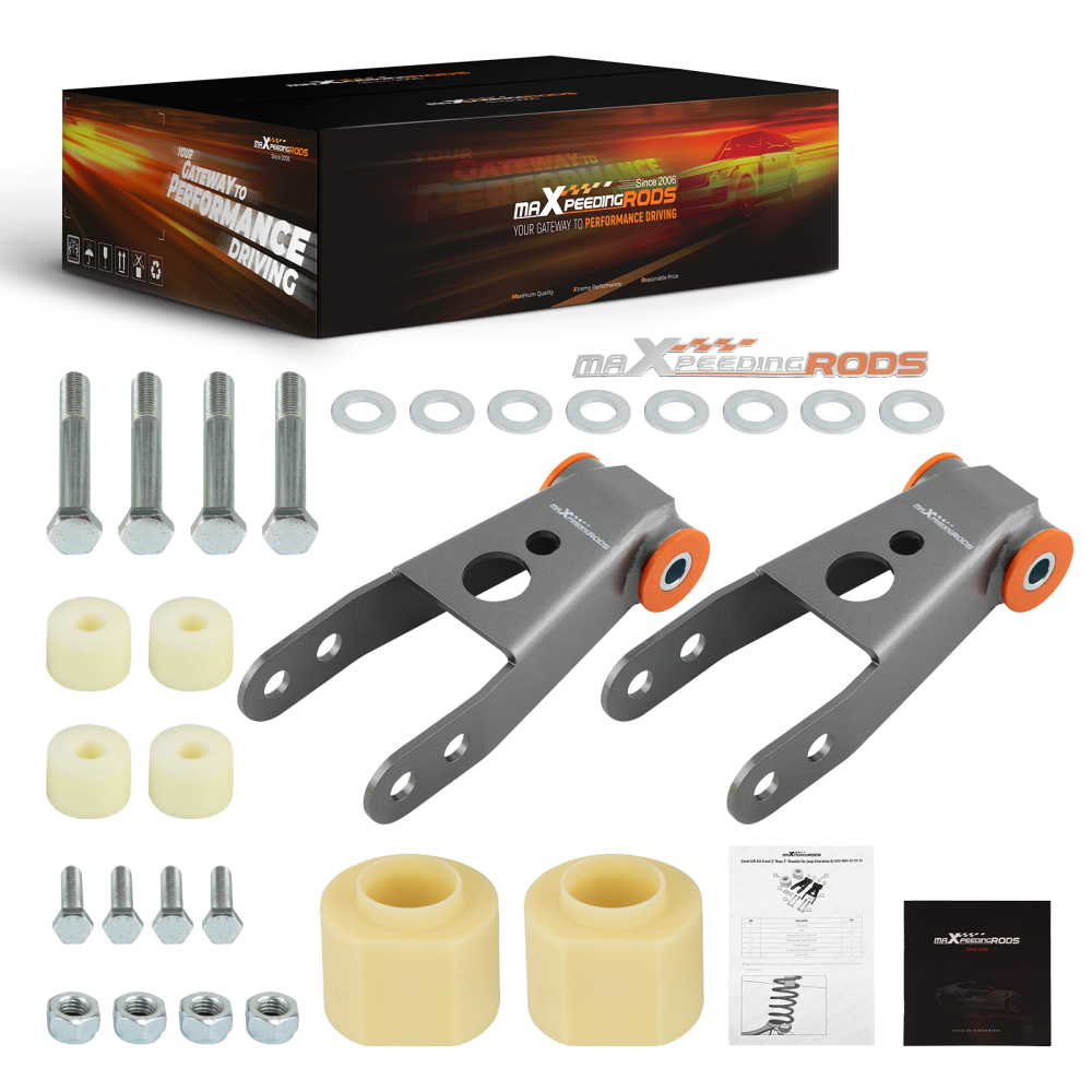 Avant 3'' + Arrière 2' Kit de levage Spacers compatible pour Jeep Cherokee XJ 1984-2001 4WD
