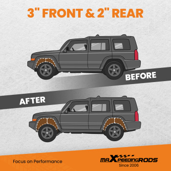 3 Front 2 Rear Lift Kit w/Differential Drop Spacers For Toyota 4Runner 2003-22