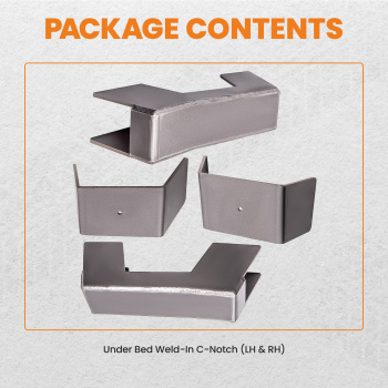 Under Bed Weld In C-Notch compatible for Chevrolet Silverado 1500 Pickup 2007-2018