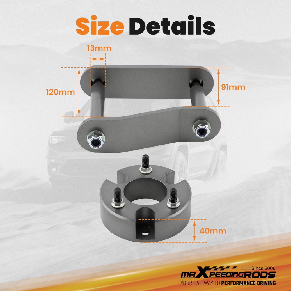 3 Front 2 Rear Lift Kit compatible for Nissan Frontier 2005-23 compatible for Suzuki Equator 2009-12