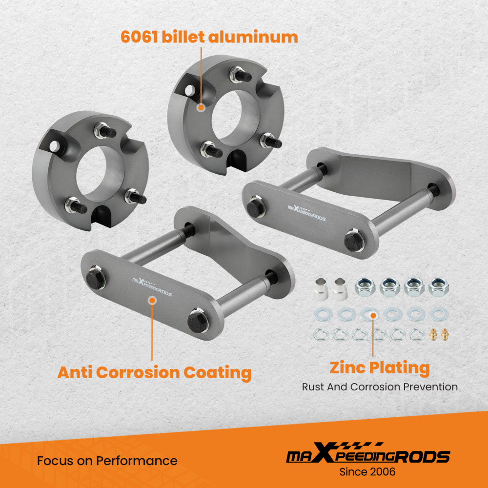 3 Front 2 Rear Lift Kit compatible for Nissan Frontier 2005-23 compatible for Suzuki Equator 2009-12