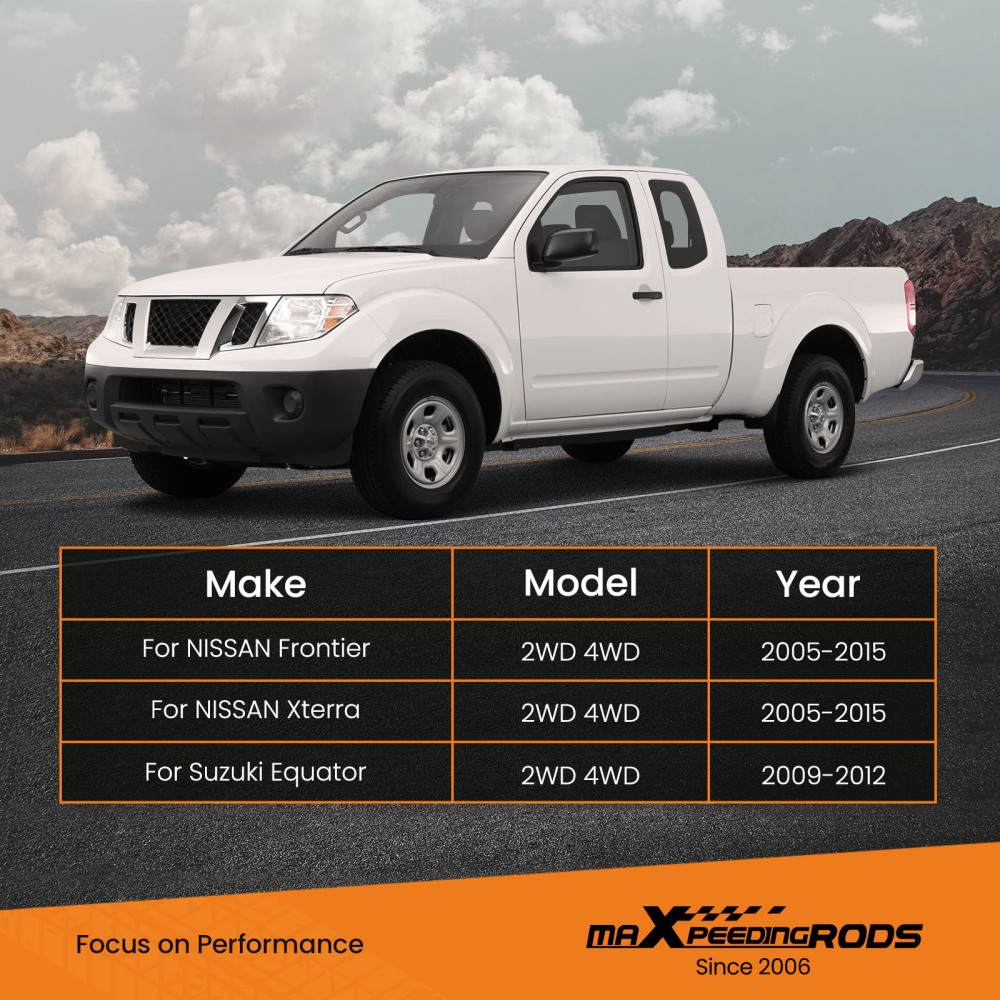 3 Front 2 Rear Lift Kit compatible for Nissan Frontier 2005-23 compatible for Suzuki Equator 2009-12