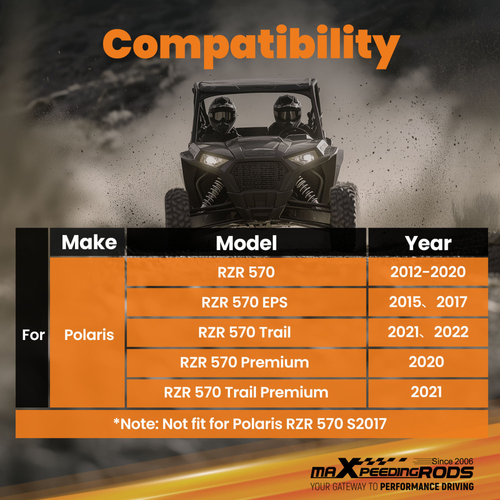 Anteriori e Posteriori Lift Kit 2 pollice Brackets compatibile per Polaris Ranger RZR 570 2012-2018	