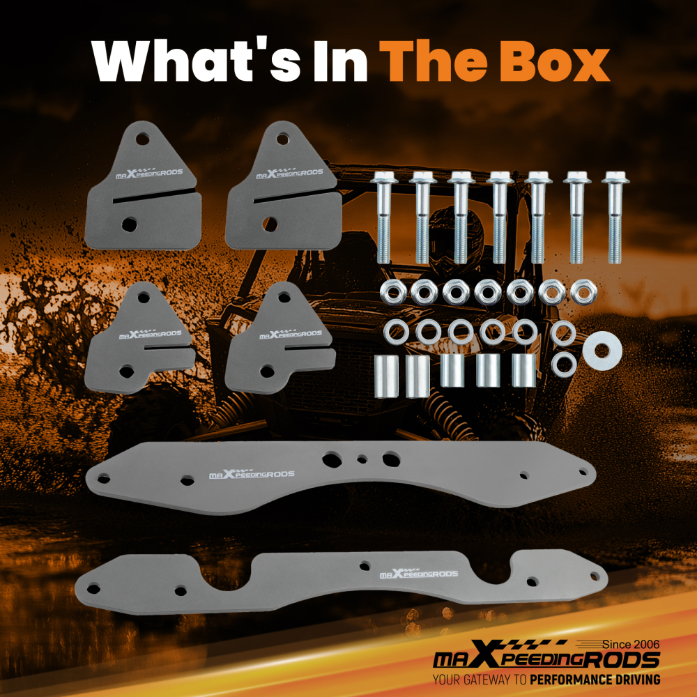 Lift Kit 2 brackets compatible for Polaris RZR XC 55'' EPS RZR 900 Trail 50 2015-19