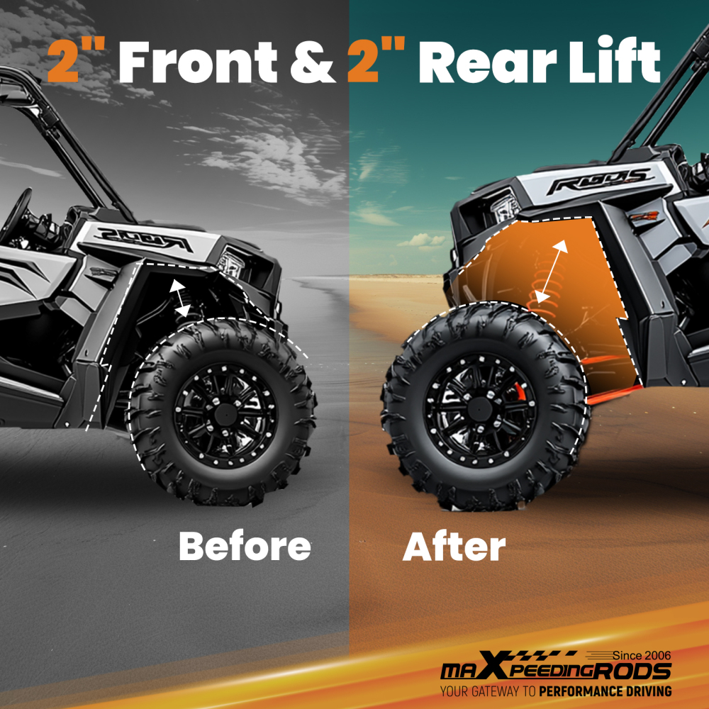 Lift Kit 2 brackets compatible for Polaris RZR XC 55'' EPS RZR 900 Trail 50 2015-19