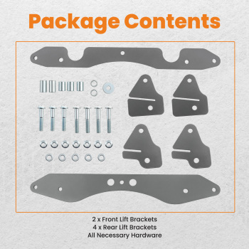 Kit de levage avant et arrière 2  poucepour compatible pour Polaris RZR 900 Trail 50 pouce Trail 2015 2016 2017 18