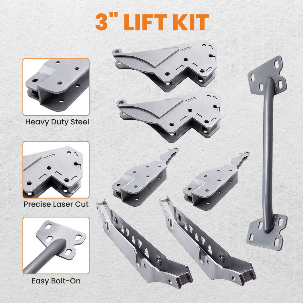 3 Lift Kit compatible for Polaris General 1000 2016+Compatible for Polaris General 4 2017+ Silver