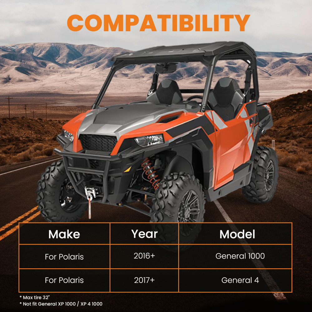 3 Lift Kit compatible for Polaris General 1000 2016+Compatible for Polaris General 4 2017+ Silver