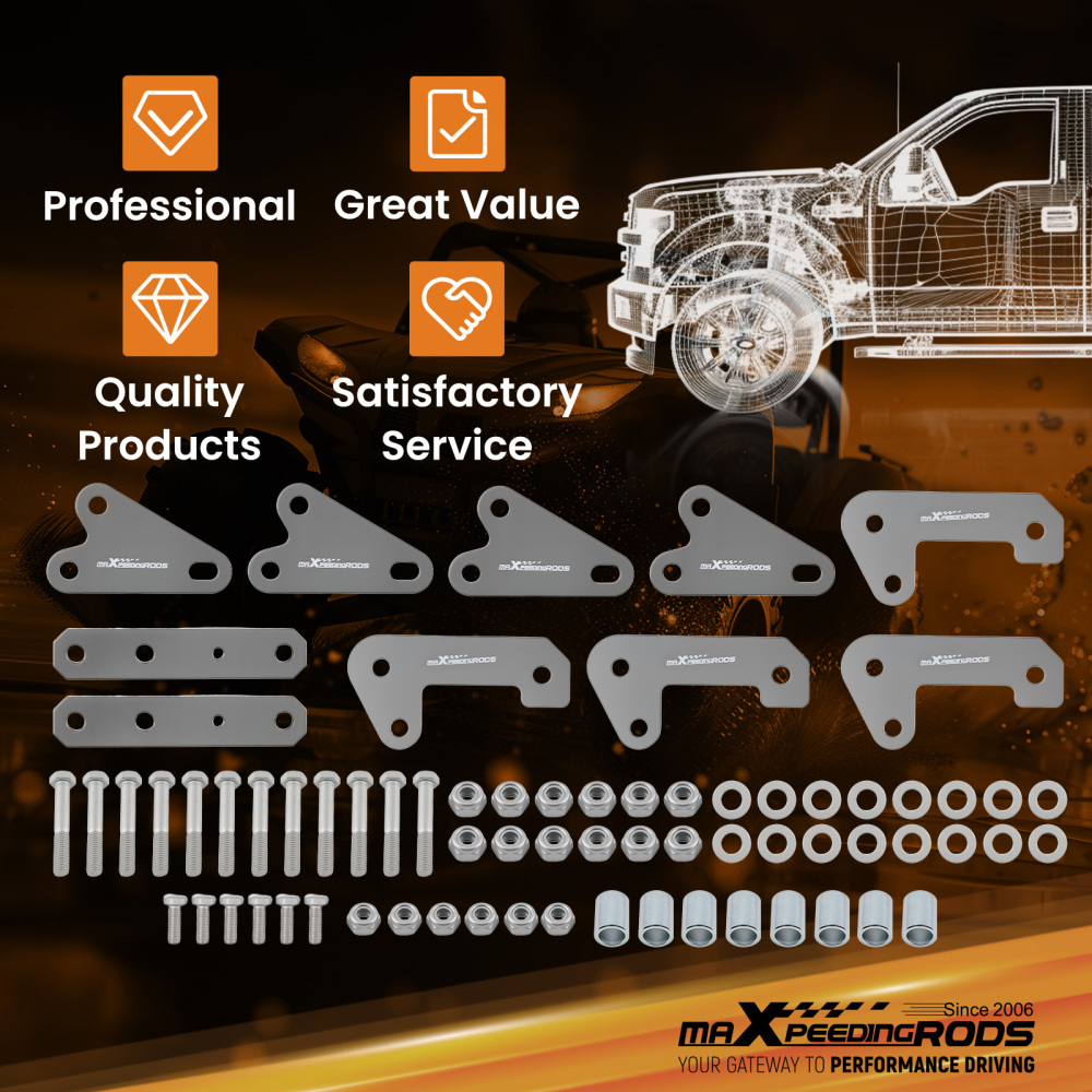 Compatible for Polaris Ranger 900 XP 2013 2014 2015 2016 1000 DSL 2 inch 2 inch UTV Lift Kit 
