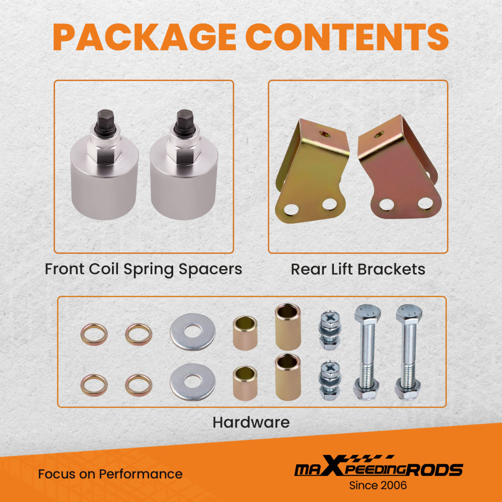 Front Rear UTV 2 inchLift Kit compatible for Polaris Ranger 570 Midsize 2014-2018