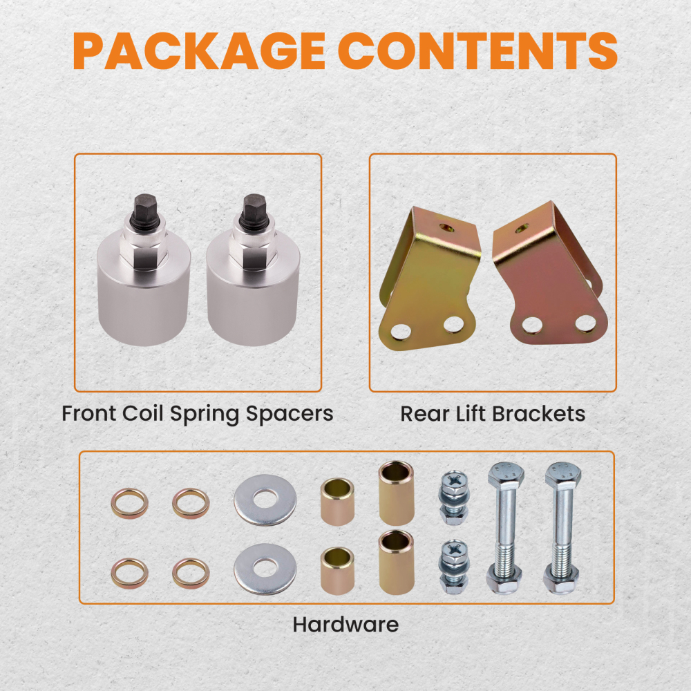 Front Rear UTV 2 inchLift Kit compatible for Polaris Ranger 570 Midsize 2014-2018