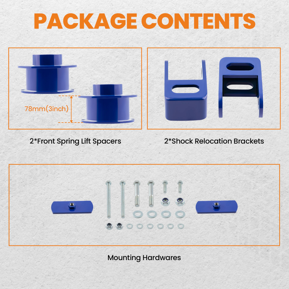 3 Front Leveling Lift Kit compatible for Dodge Ram 2500 3500 4WD 2013-2022 Spacers