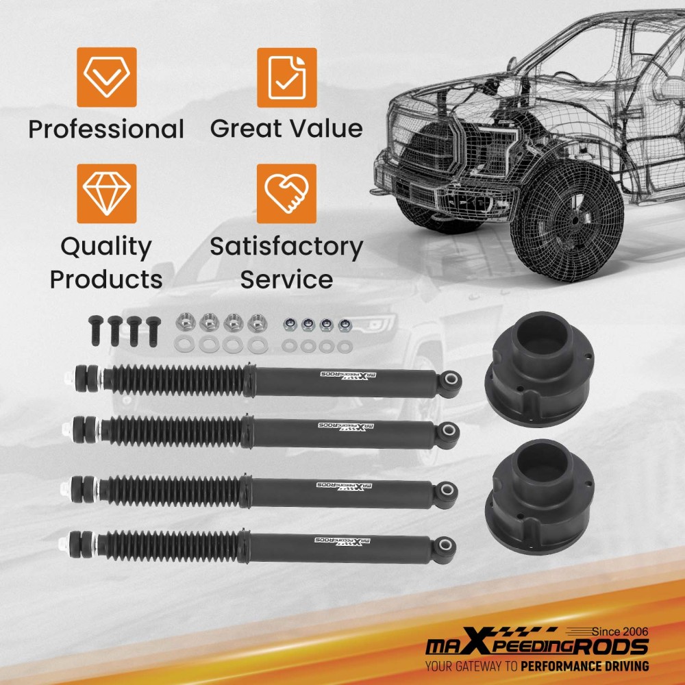 Maxspeedingrods 2.5 Leveling Kit w/ Shocks compatible for Ram 2500 3500 4WD 2014-2024