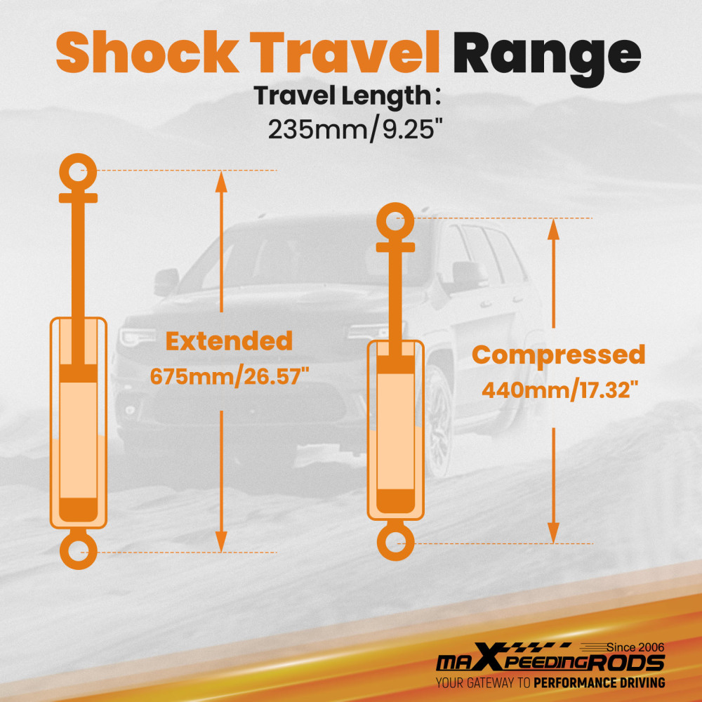 Maxspeedingrods 2.5 Leveling Kit w/ Shocks compatible for Ram 2500 3500 4WD 2014-2024