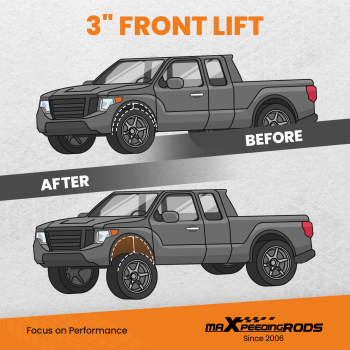 Compatible for Dodge Ram 1500 2500 3500 3 inch Front Lift Leveli Kit 4X4 Steel Pair 2pcs