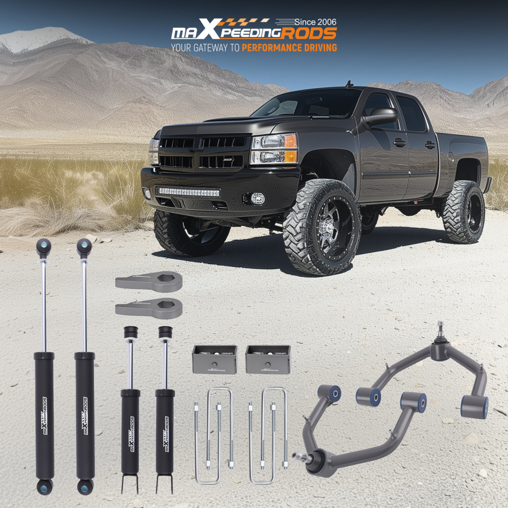 3 Front 3 Rear Lift Kit compatible for Chevy Silverado GMC Sierra 1500 4X4 4WD99-07
