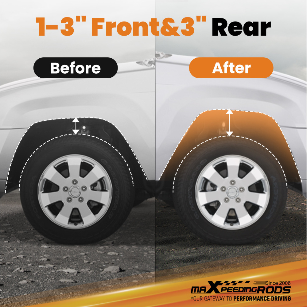 maXpeedingrods 1-3in Lift Kit compatible for Chevy Silverado GMC Sierra 1500 4WD 1999-2006