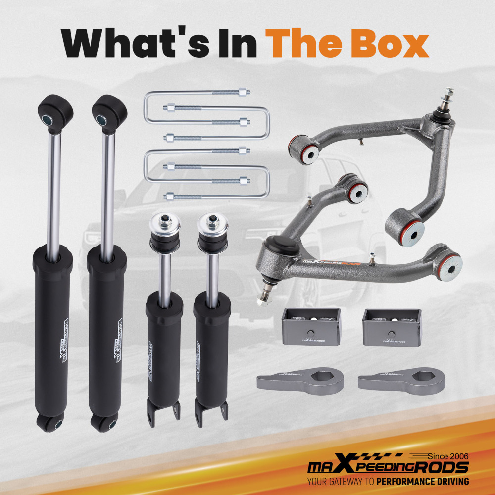 maXpeedingrods 1-3in Lift Kit compatible for Chevy Silverado GMC Sierra 1500 4WD 1999-2006