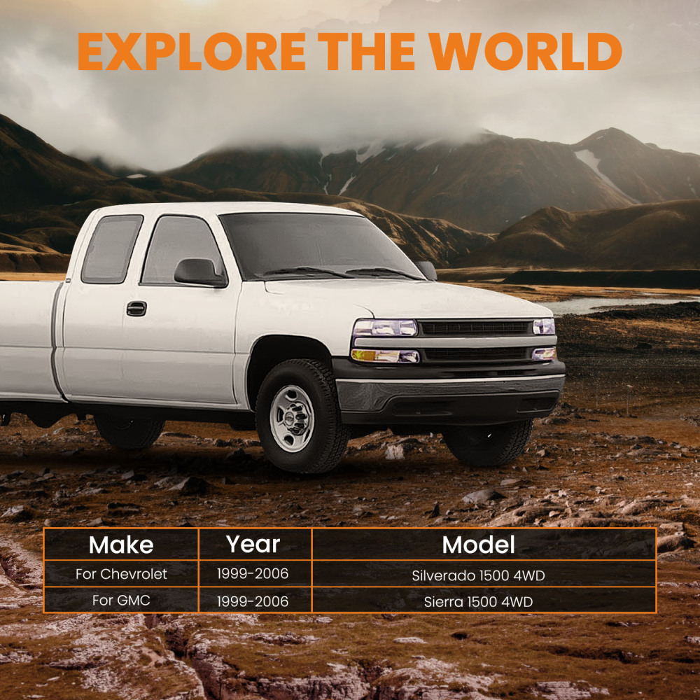 1inch-3inch Leveling Lift Kit w/ Shock Compatible for Chevrolet Silverado 1500 1999 - 2006 