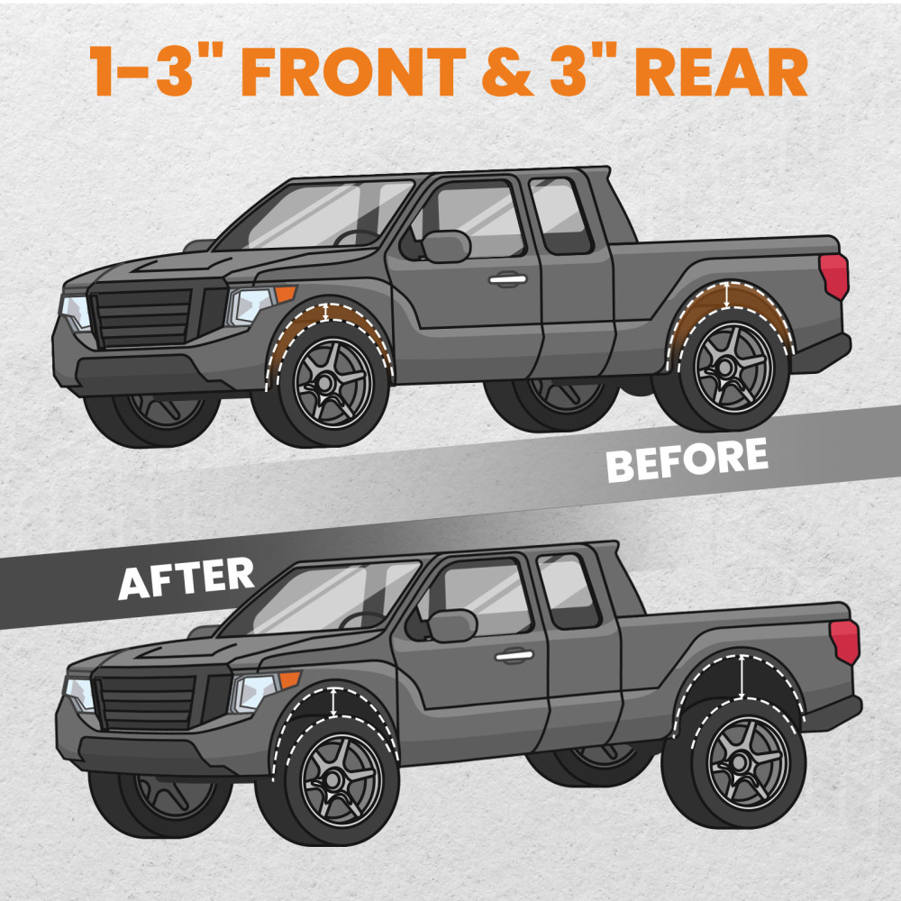 1inch-3inch Leveling Lift Kit w/ Shock Compatible for Chevrolet Silverado 1500 1999 - 2006 