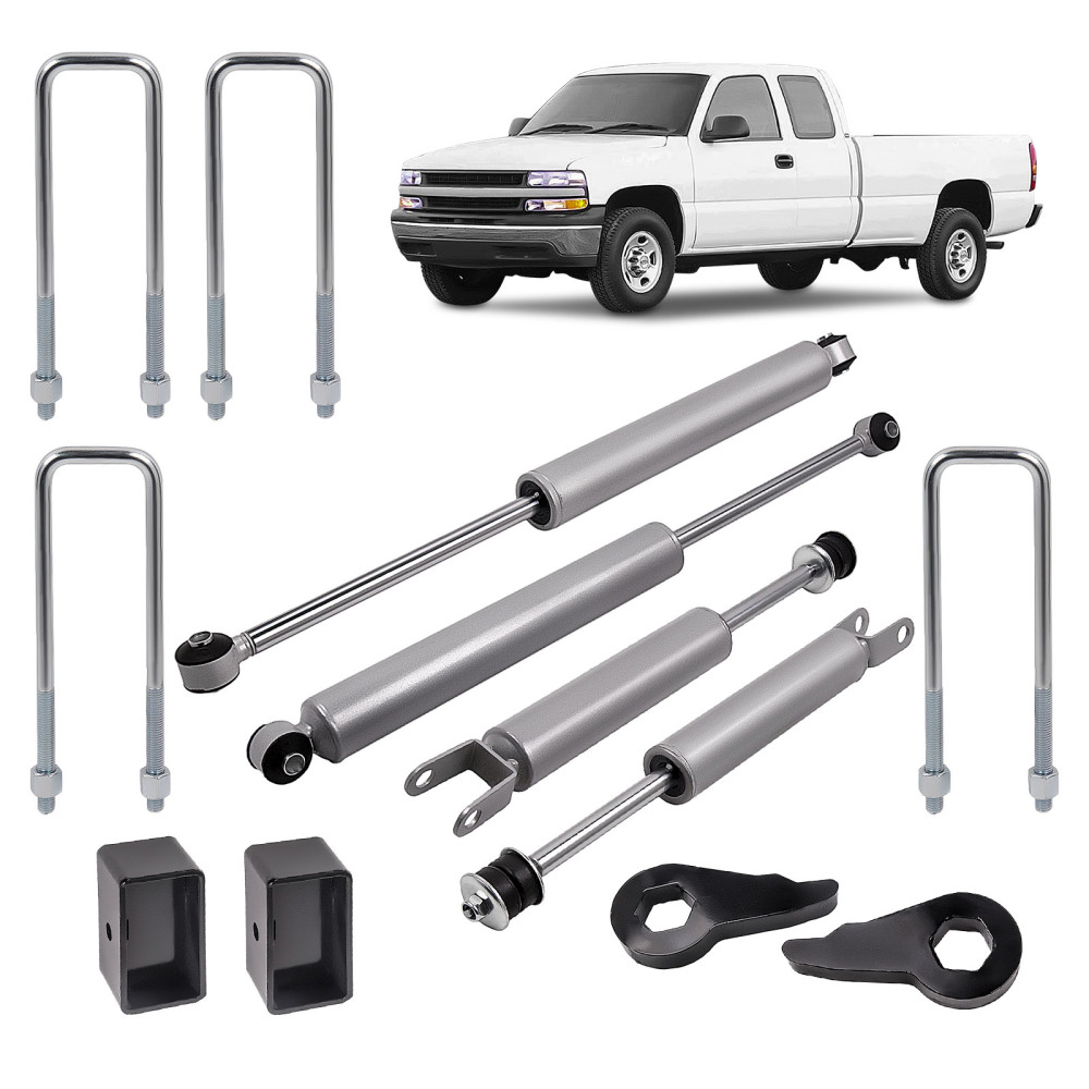 1inch-3inch Leveling Lift Kit w/ Shock Compatible for Chevrolet Silverado 1500 1999 - 2006 