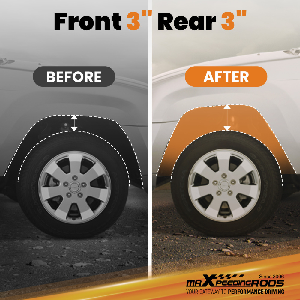 3 Front 3 Rear Lift Kit compatible for Chevy Silverado GMC Sierra 1500 4X4 4WD99-07