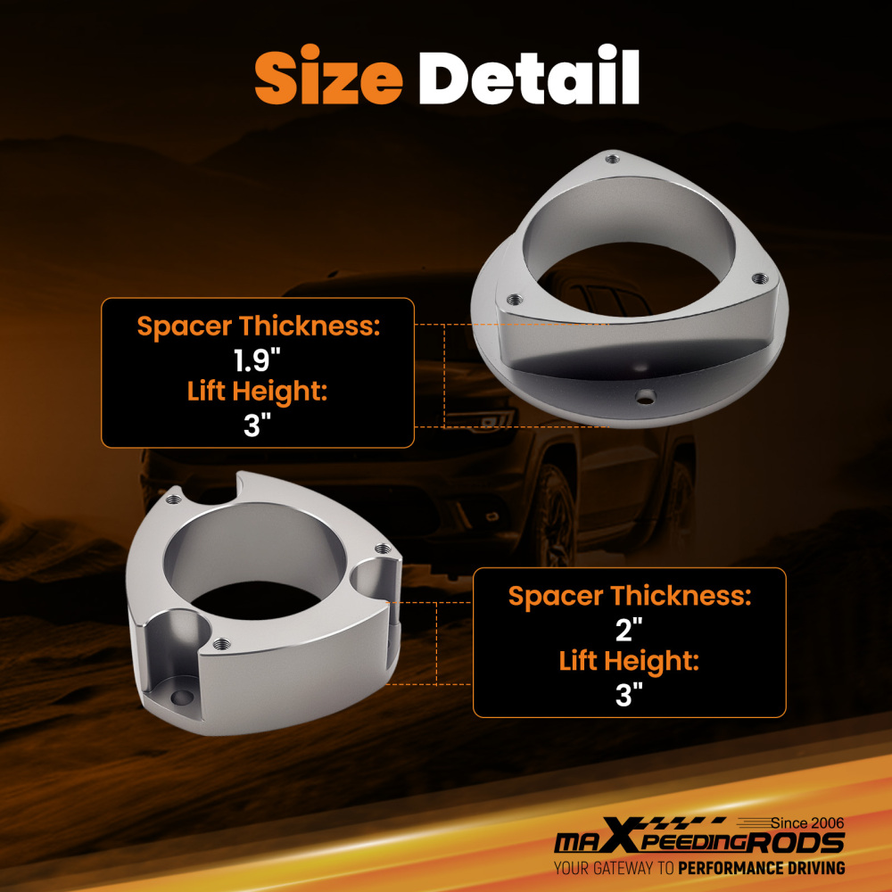 3 inch Front2 Rear Strut Spacers compatible for Subaru Outback 1995 1996 1997 1998 1999