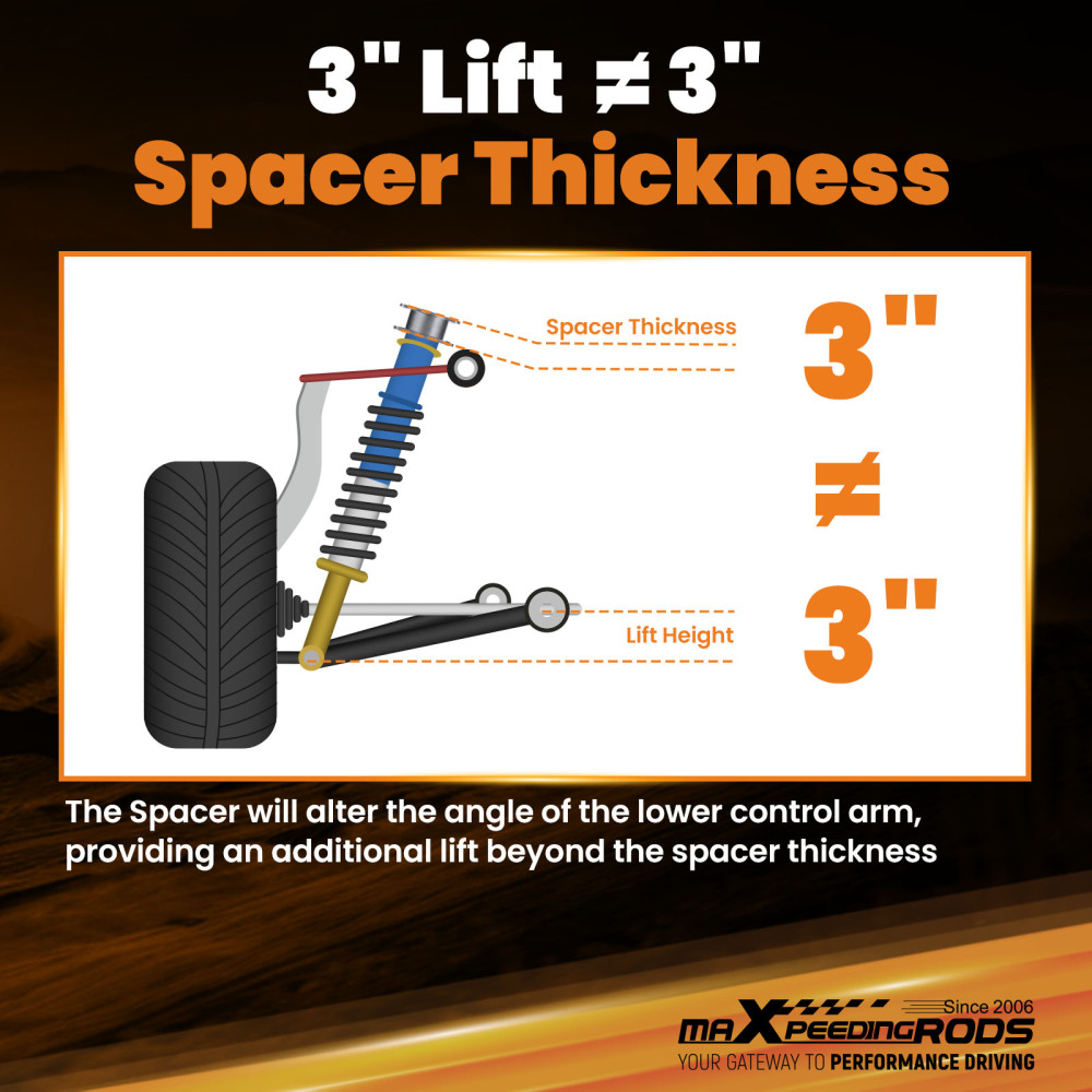 3 inch Front2 Rear Strut Spacers compatible for Subaru Outback 1995 1996 1997 1998 1999