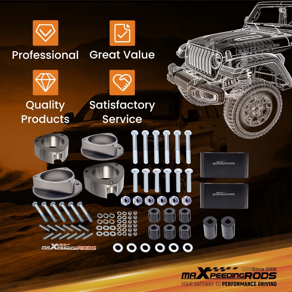 3 Full Lift Kit + 2 Rear Trailing Arm Spacers compatible for Subaru Forester Impreza