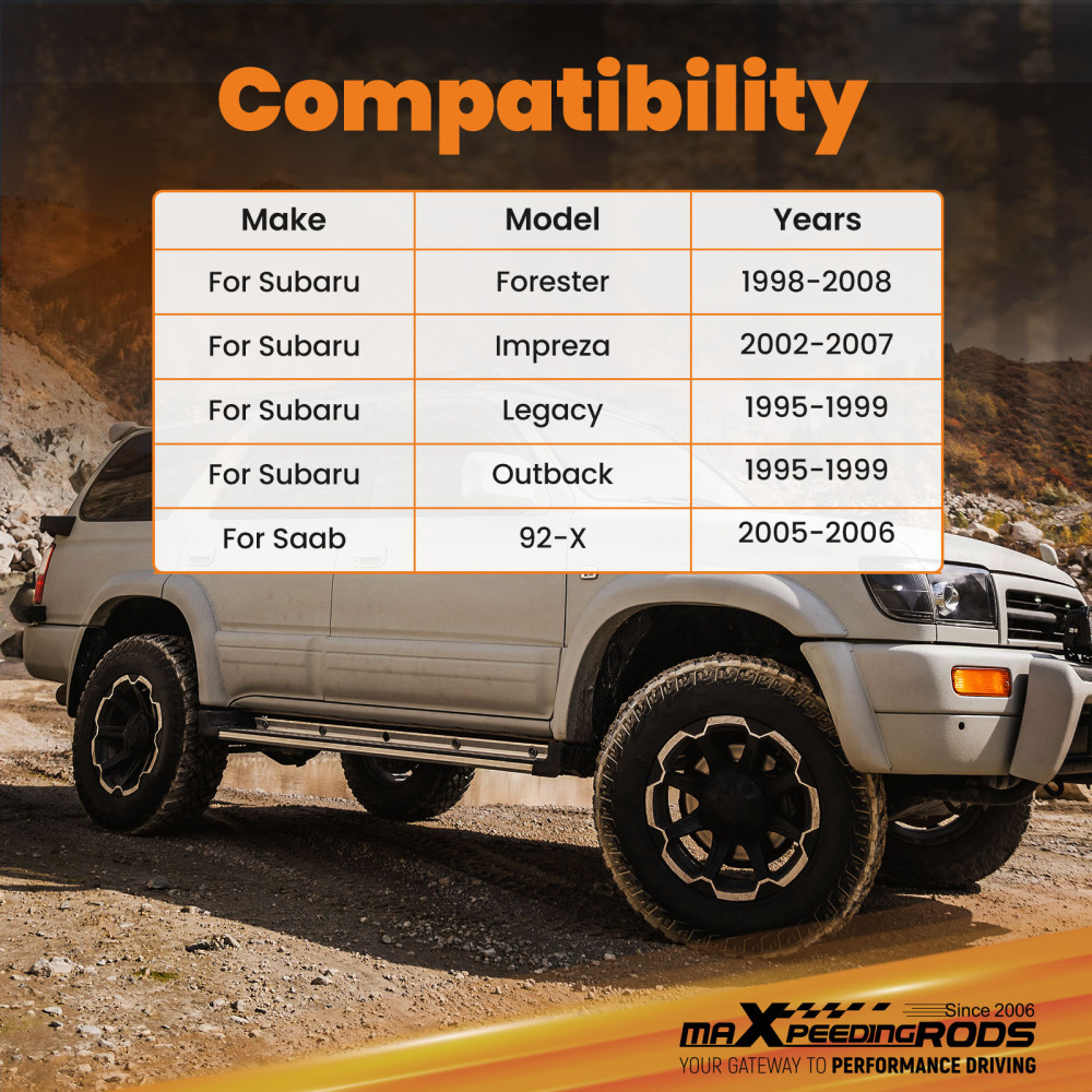 3 Full Lift Kit + 2 Rear Trailing Arm Spacers compatible for Subaru Forester Impreza