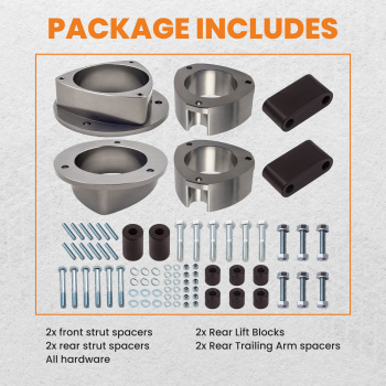 3 Full Lift Kit + 2 Rear Trailing Arm Spacers compatible for Subaru Forester Impreza