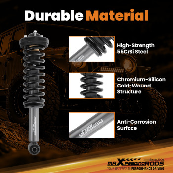 2 Front Lifted Struts Loaded Leveling Struts compatible for Ford F-150 4WD 2009-2013