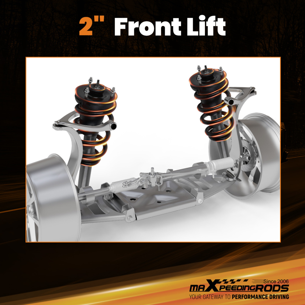 2 Front Leveling Lift Struts compatible for Chevy Silverado/Sierra 1500 2WD 4WD 2014-2018