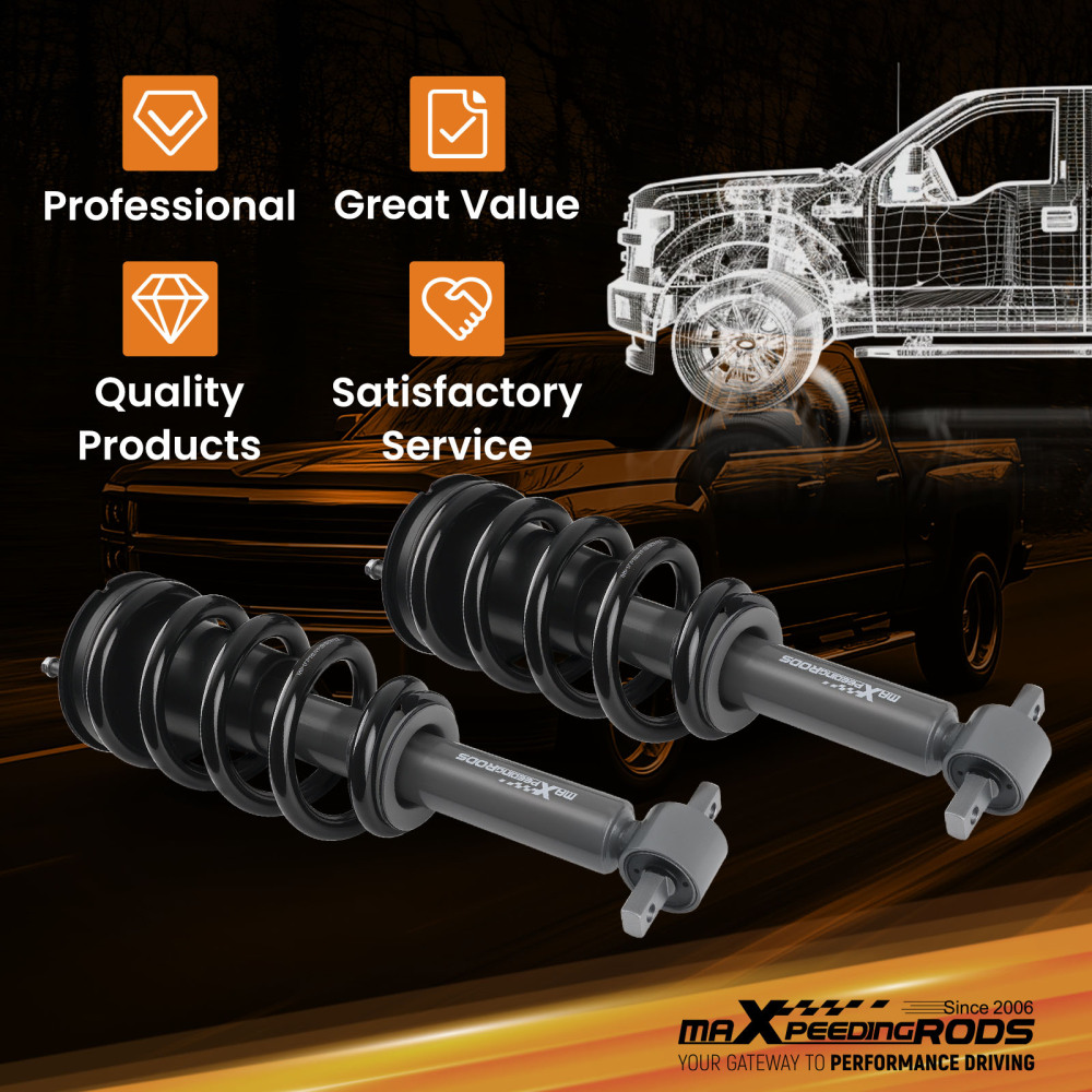 2 Front Leveling Lift Struts compatible for Chevy Silverado/Sierra 1500 2WD 4WD 2014-2018
