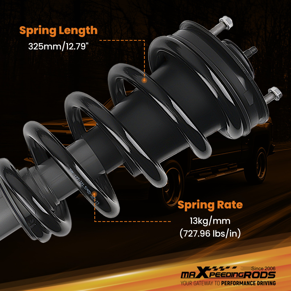 2 Front Leveling Lift Struts compatible for Chevy Silverado/Sierra 1500 2WD 4WD 2014-2018