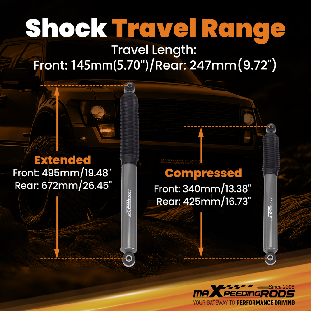 2 Lift shock Leveling Kit compatible for Chevy/GMC 2500/3500HD 2011-2019 torsion keys