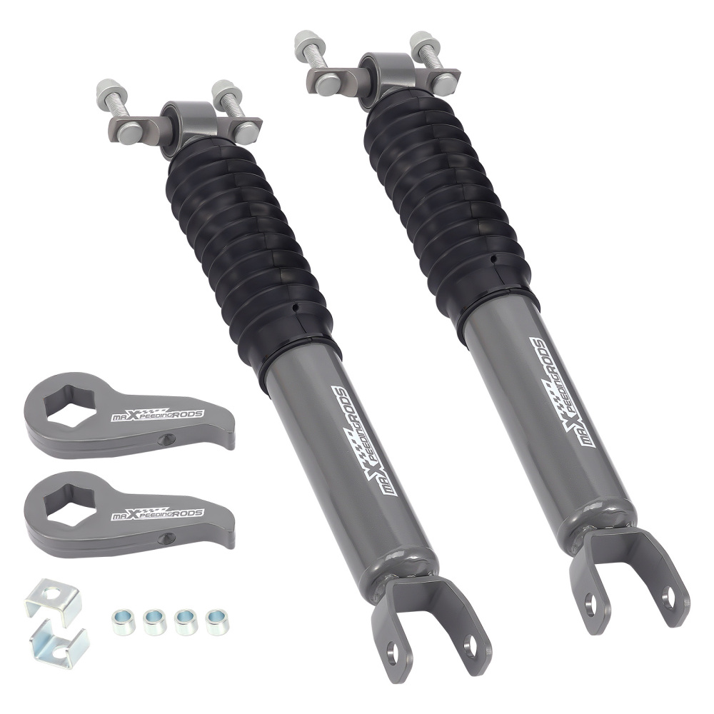 2Leveling Kit w/Lift Shocks compatible for Chevy/GMC 2500/3500HD 2020-24 w/ Torsion Key