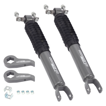 2Leveling Kit w/Lift Shocks compatible for Chevy/GMC 2500/3500HD 2020-24 w/ Torsion Key