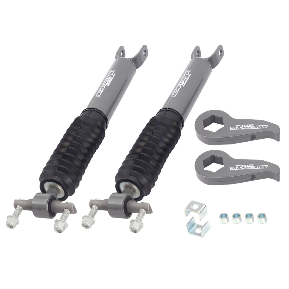 2Leveling Kit w/Lift Shocks compatible for Chevy/GMC 2500/3500HD 2020-24 w/ Torsion Key