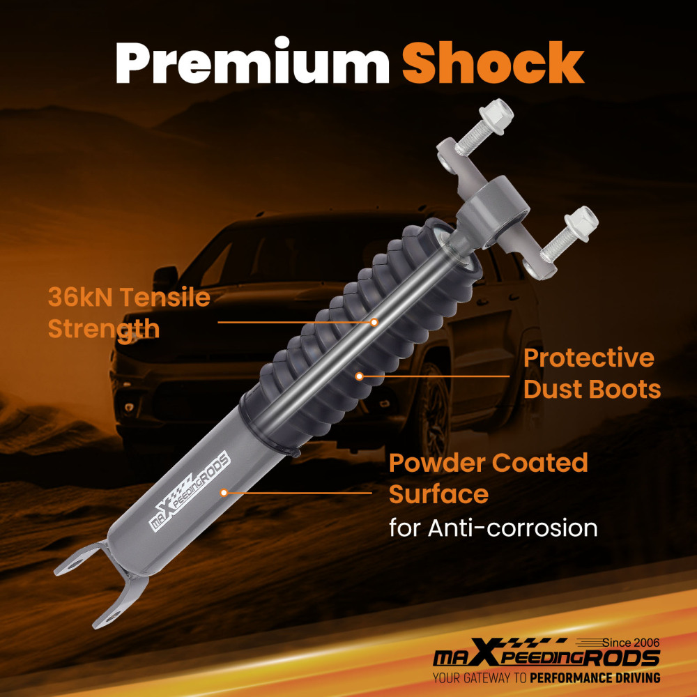 2Leveling Kit w/Lift Shocks compatible for Chevy/GMC 2500/3500HD 2020-24 w/ Torsion Key