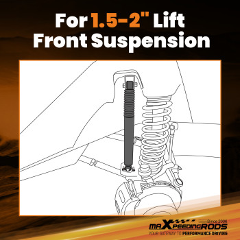 2Leveling Kit w/Lift Shocks compatible for Chevy/GMC 2500/3500HD 2020-24 w/ Torsion Key