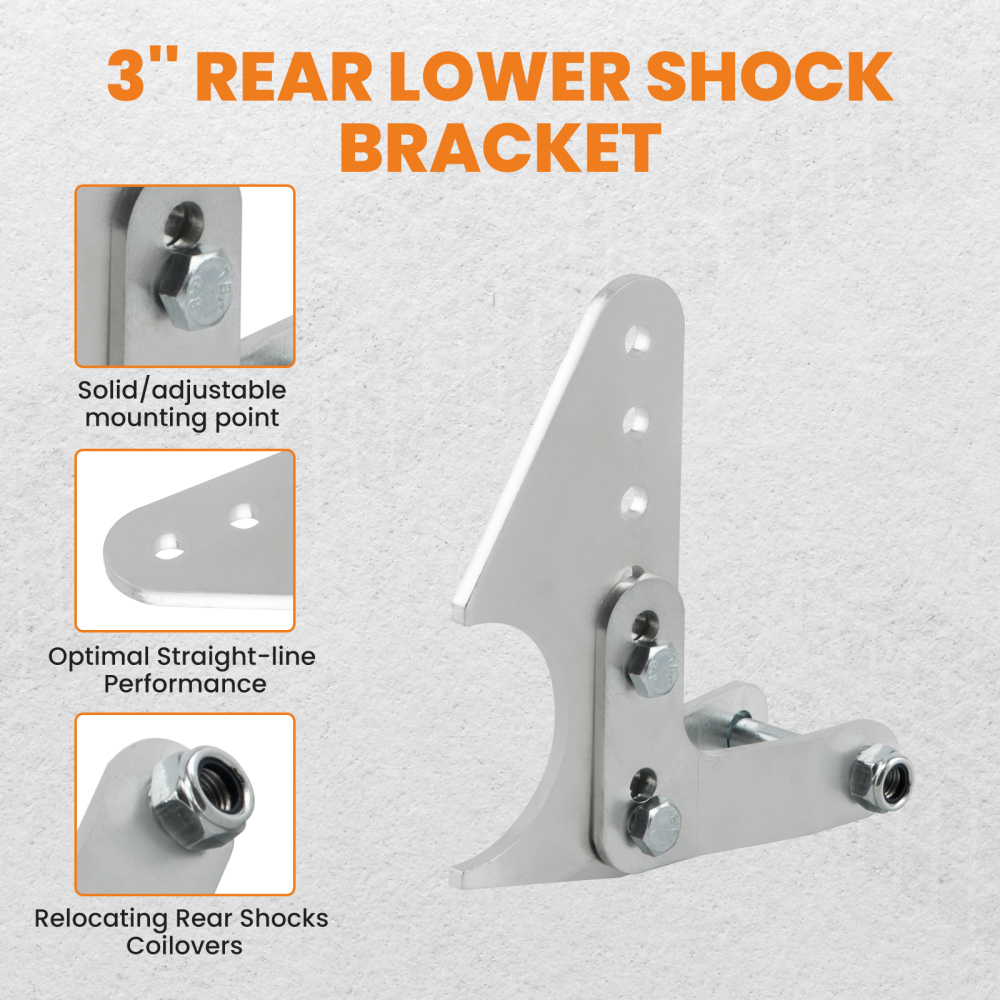 New Universal Lower Coil-over Shock Mount Kit Set Rear Lowering