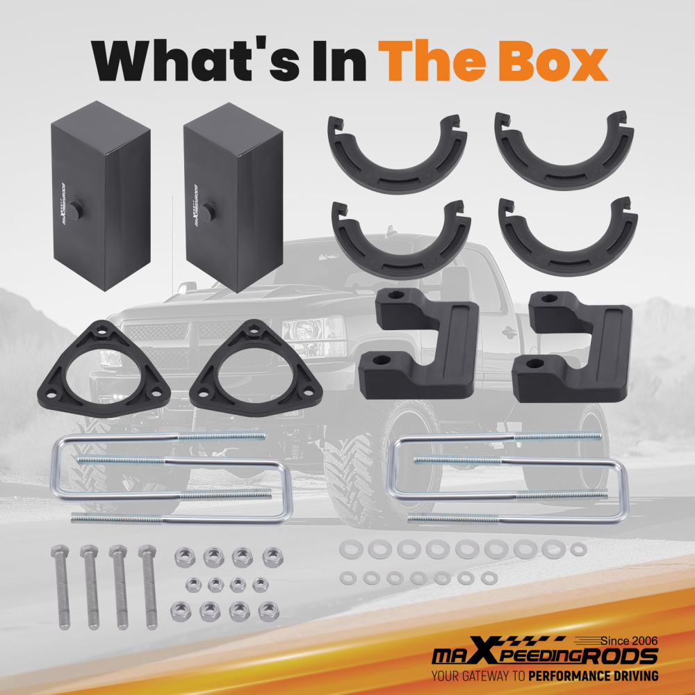 maXpeedingrods 2.5” Leveling Lift Kit compatible for Chevy Silverado/GMC Sierra 1500 2007-2019