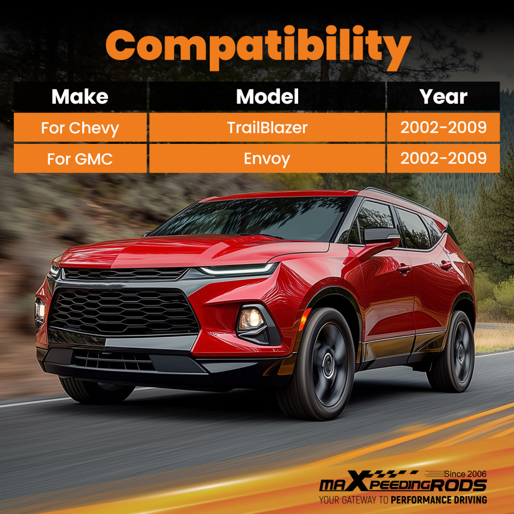 2inch Aluminum Lift Spacer Kit Front Rear for Trail Blazer Envoy 2002-09 Billet